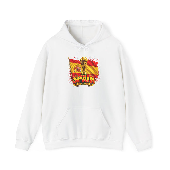 Spain World Cup Trophy Hoodie — Spanish Flag Soccer Fan Pullover