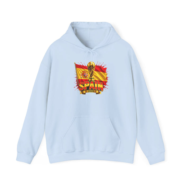 Spain World Cup Trophy Hoodie — Spanish Flag Soccer Fan Pullover