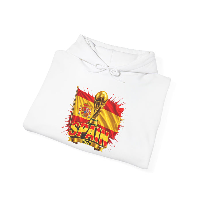 Spain World Cup Trophy Hoodie — Spanish Flag Soccer Fan Pullover
