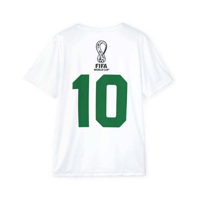 FIFA World Cup Soccer Jersey – Number 10 White Men’s Sports Tee