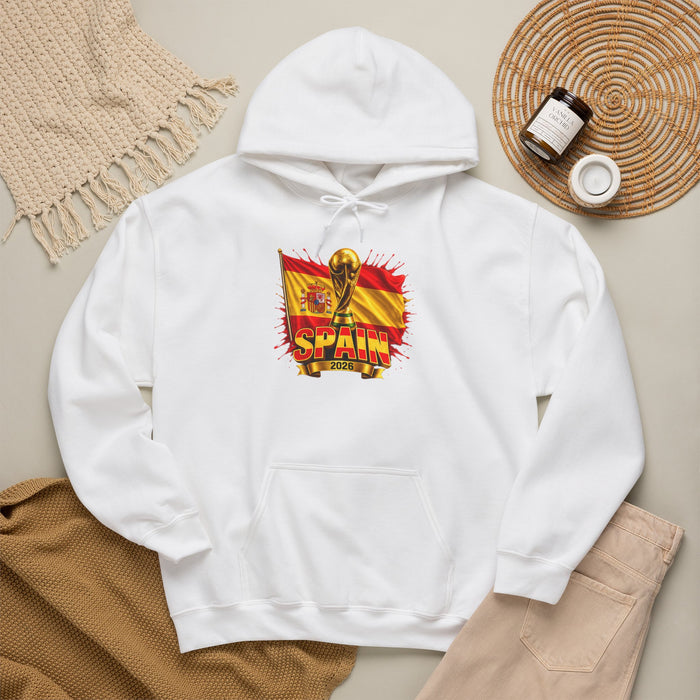 Spain World Cup Trophy Hoodie — Spanish Flag Soccer Fan Pullover