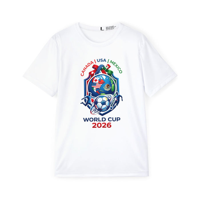World Cup 2026 Soccer Jersey – Canada USA Mexico Crest Tee