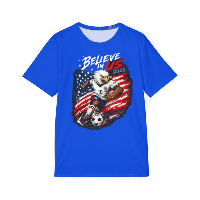 Believe In Us 2026 Eagle Soccer Jersey - Men's Patriotic Sports Tee