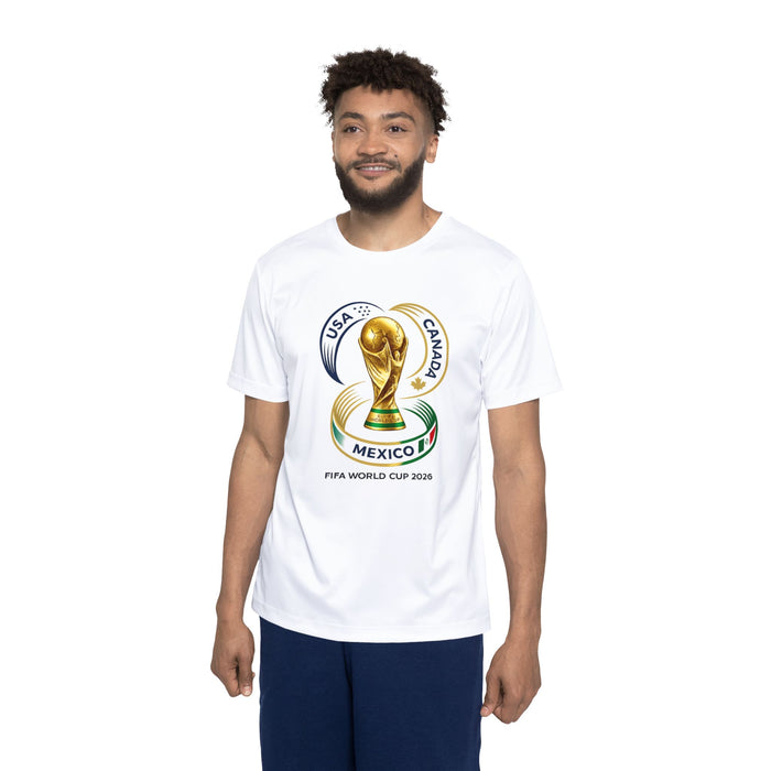 World Cup 2026 Trophy Men's Jersey — USA Canada Mexico Soccer Tee