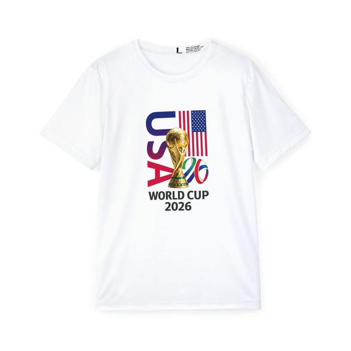 USA 2026 World Cup Soccer Jersey — Men's Short-Sleeve Fan Tee with Trophy Graphic