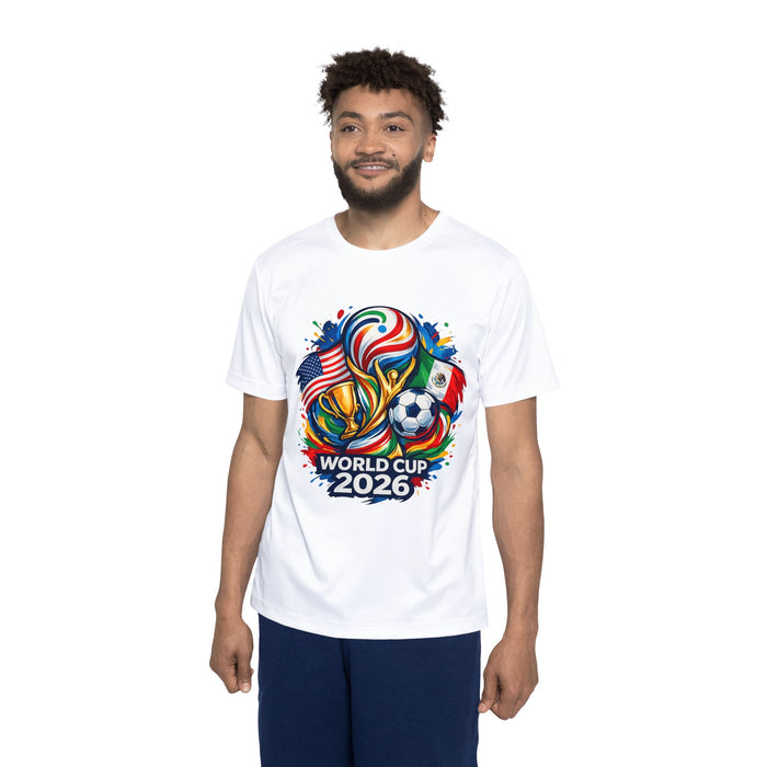 World Cup 2026 Soccer Jersey — USA & Mexico Flags Graphic Tee